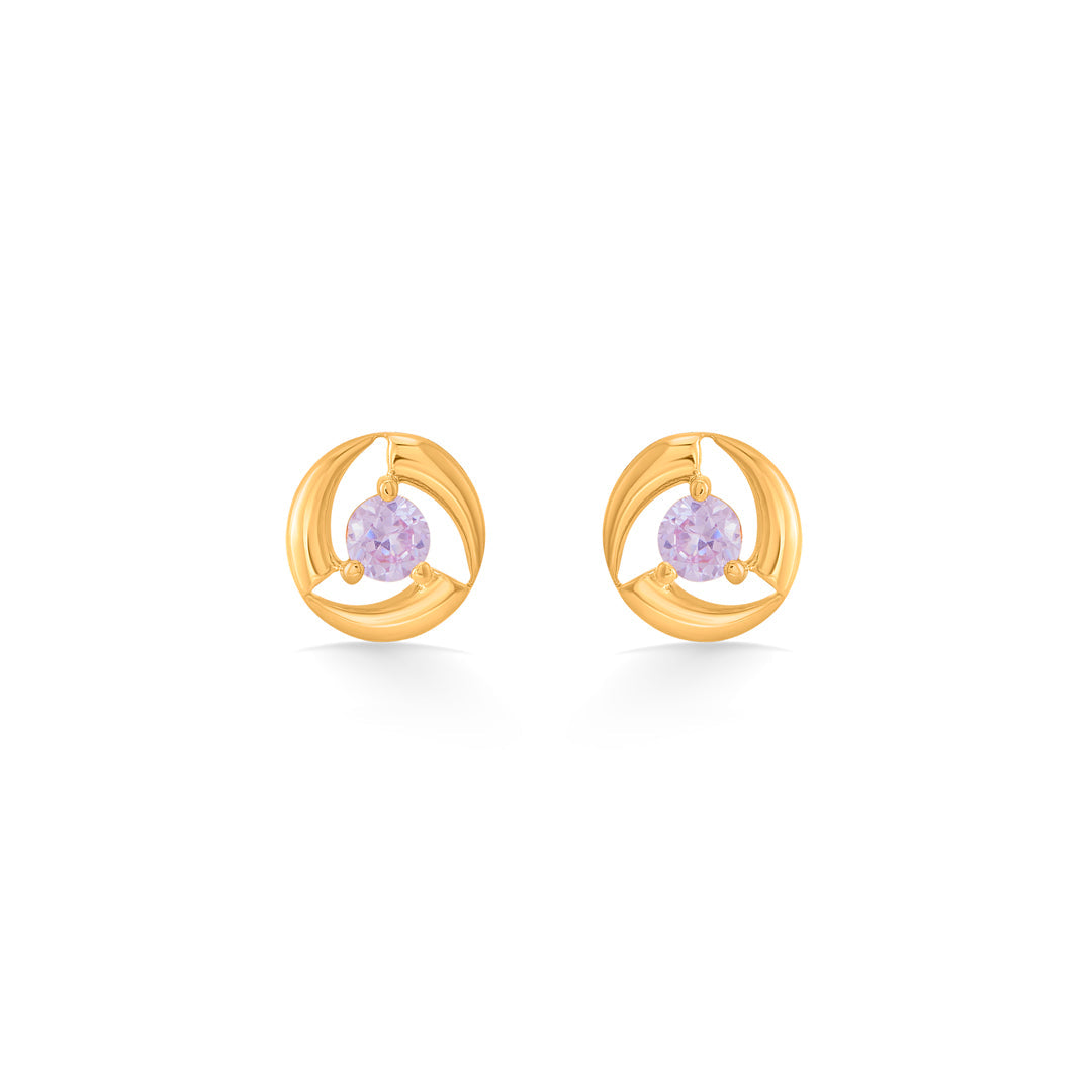 ember loop stud gold earring