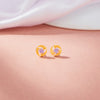 Ember Loop Stud Gold Earring