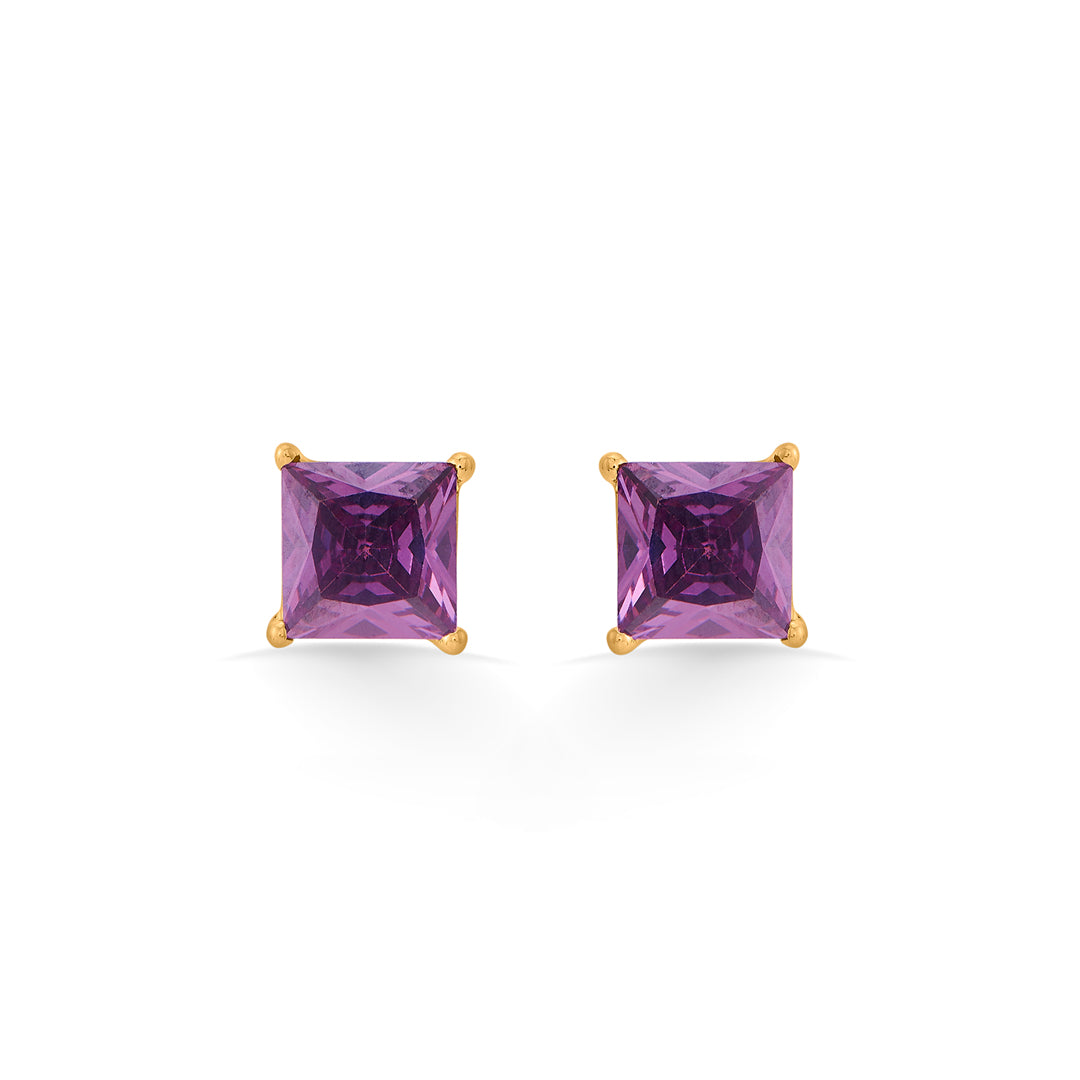 plum radiance stud gold earring