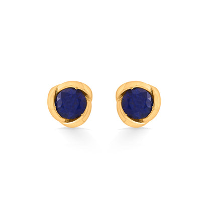 Deep Sea Glow Stud Gold Earring