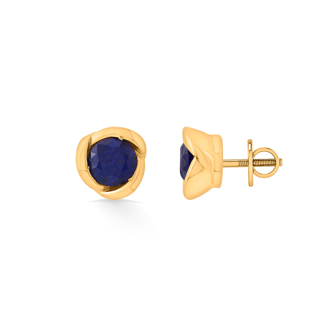 deep sea glow stud gold earring