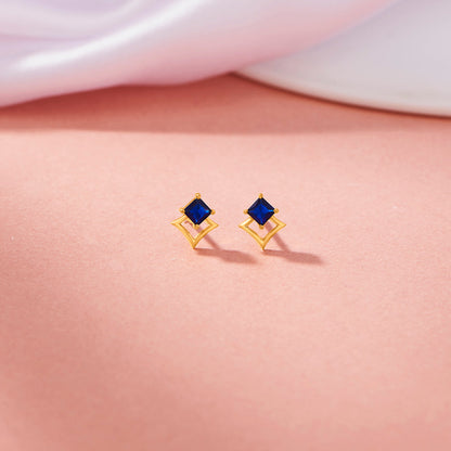 Indigo Nest Stud Gold Earring