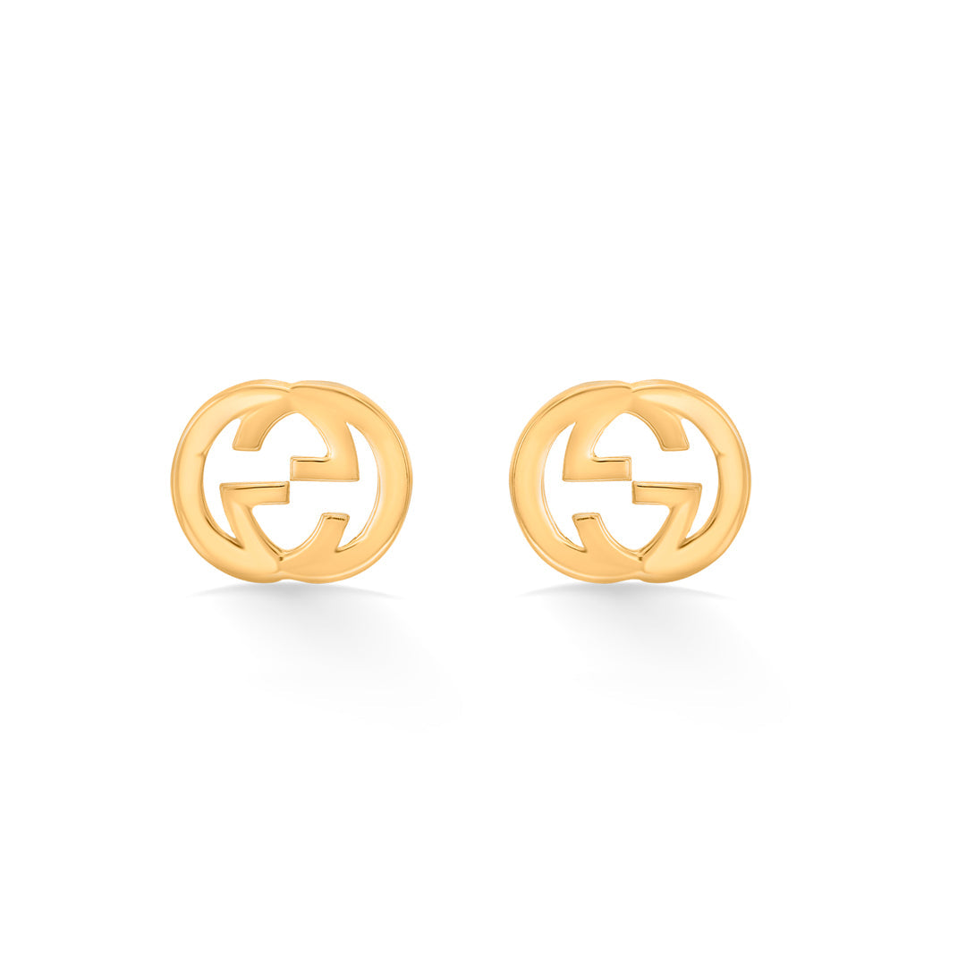 helio knot stud gold earring
