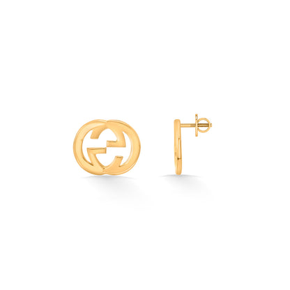 Helio Knot Stud Gold Earring