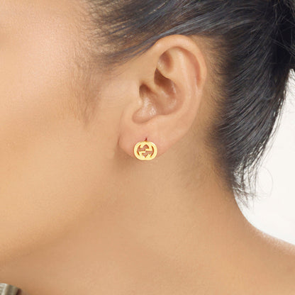 Helio Knot Stud Gold Earring