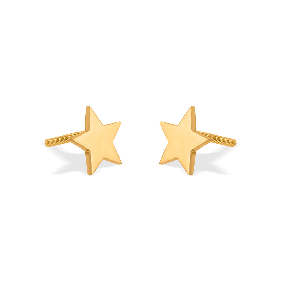 vega shine stud gold earring