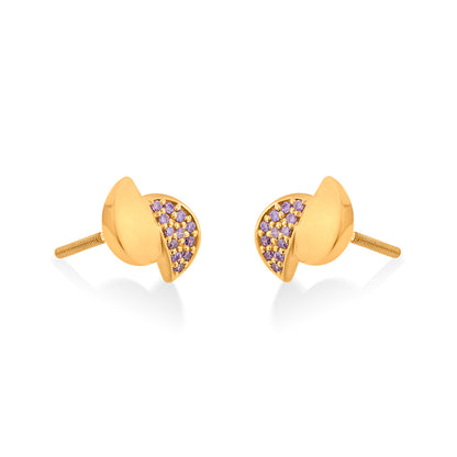 Demi Shine Stud Gold Earring