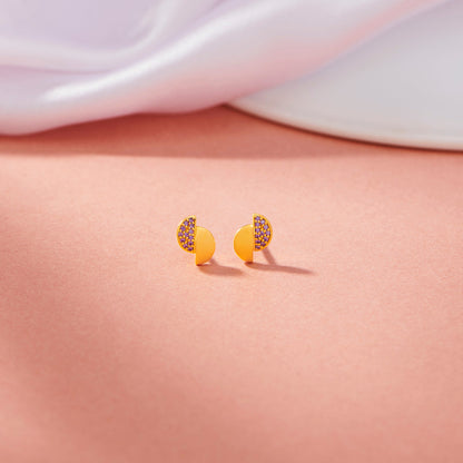 Demi Shine Stud Gold Earring