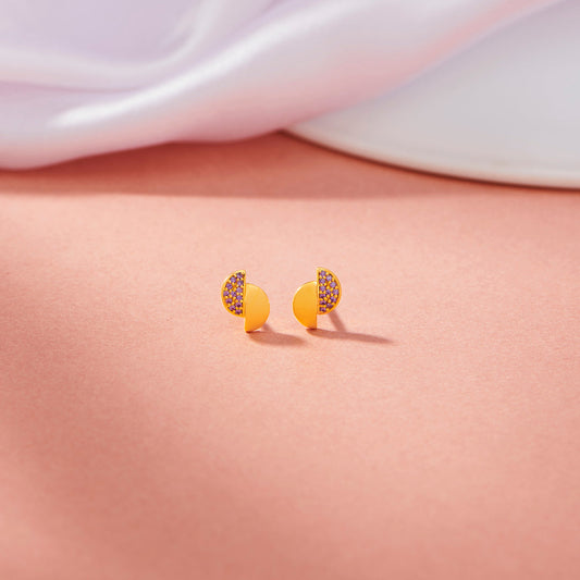 Demi Shine Stud Gold Earring