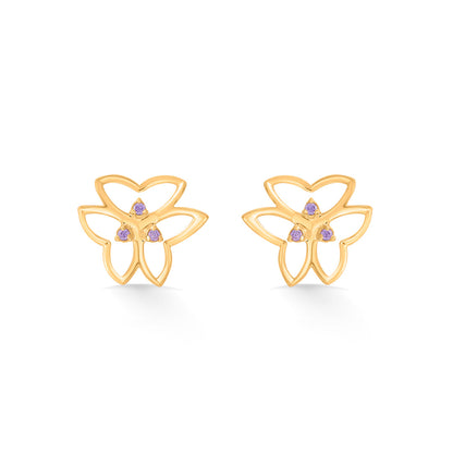 Moonlit Flutter Stud Gold Earring
