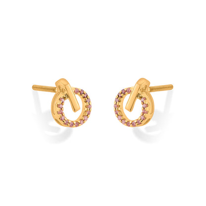 Seraph Ring Stud Gold Earring