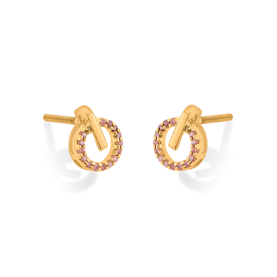 seraph ring stud gold earring