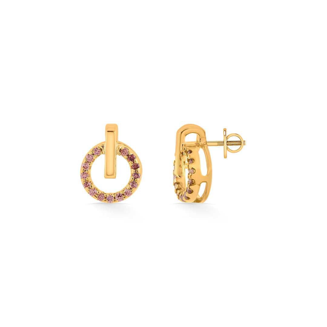 seraph ring stud gold earring