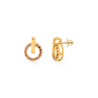 Seraph Ring Stud Gold Earring