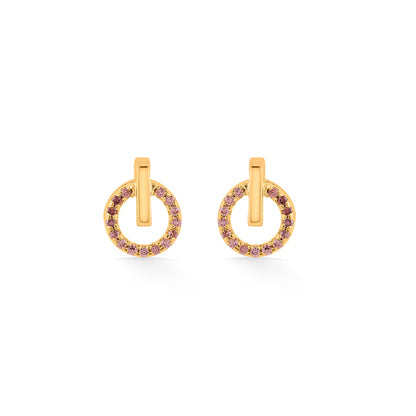 Seraph Ring Stud Gold Earring