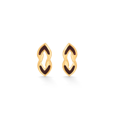 Noir Geometry Hoop & Huggie Gold Earring