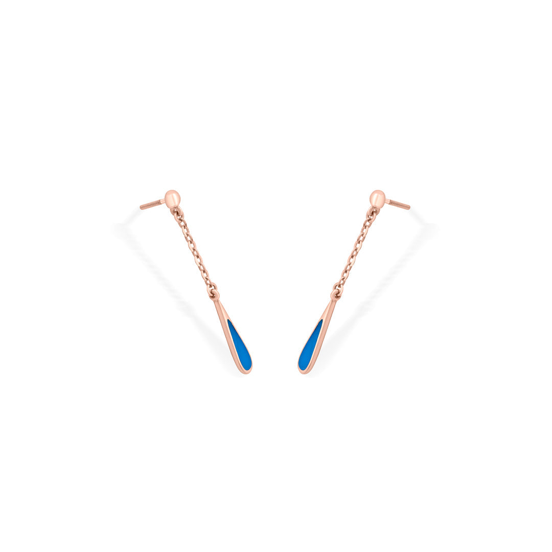 celeste drizzle drops & dangler gold earring