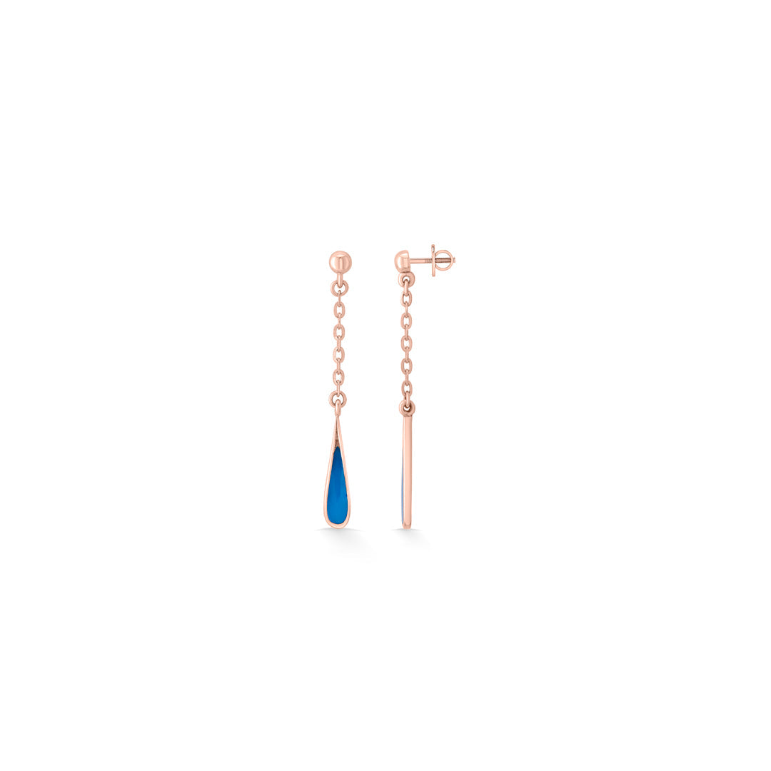 celeste drizzle drops & dangler gold earring