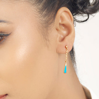 Celeste Drizzle Drops & Dangler Gold Earring