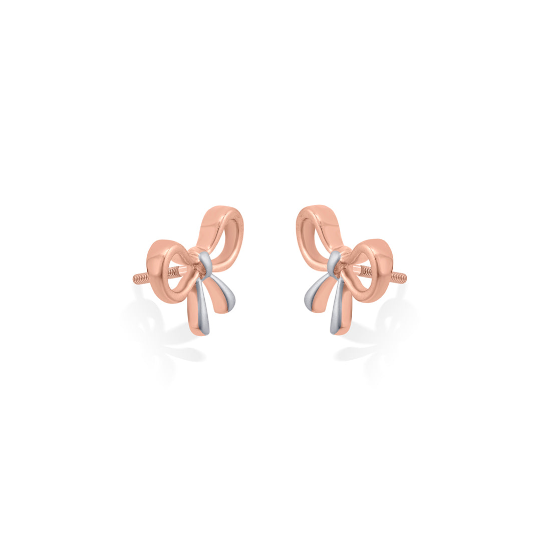 twilight ribbon stud gold earring