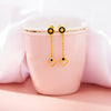 Dual Shape Hoop & Huggie Gold Earring