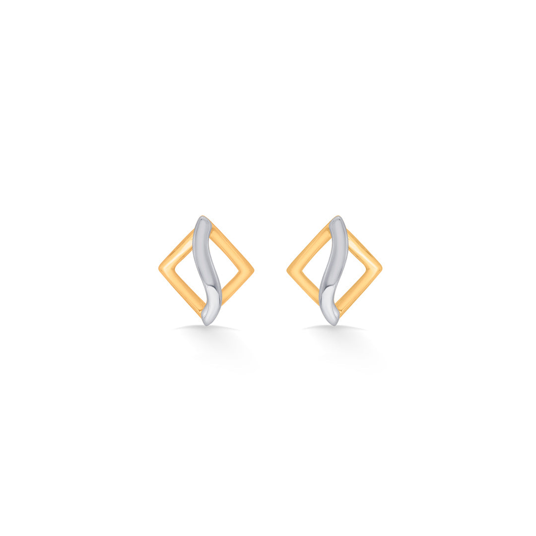 opus twist stud gold earring
