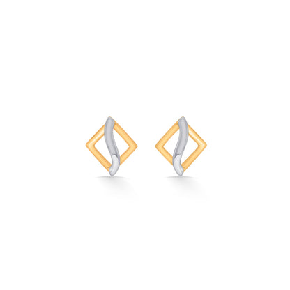 Opus Twist Stud Gold Earring