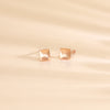 Orna Block Studs Gold Earring