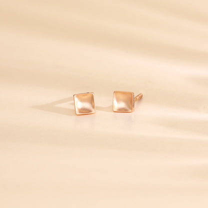 Orna Block Studs Gold Earrings