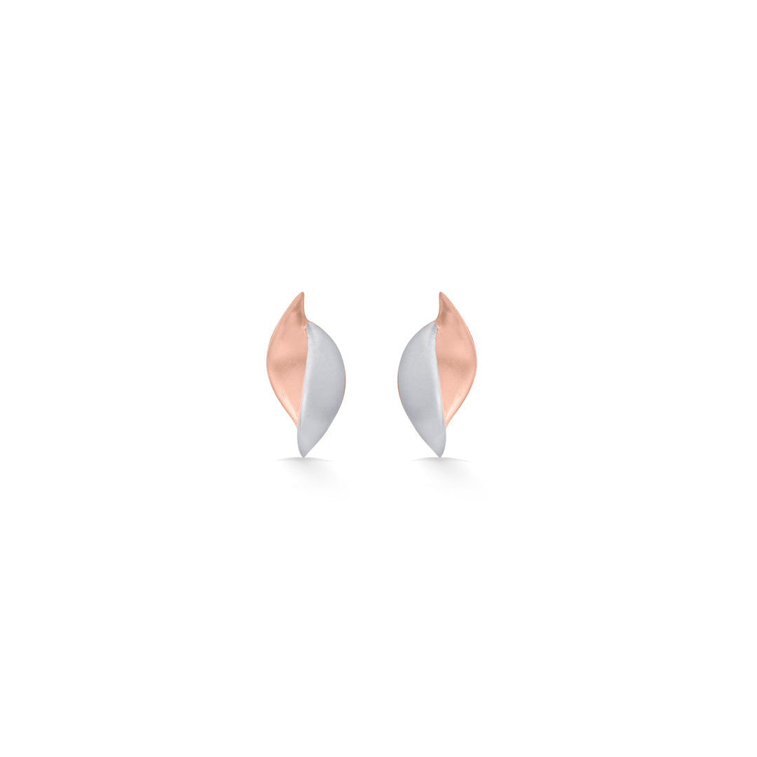 nivora curve stud gold earring