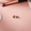 Onyx Loop Stud Gold Earring