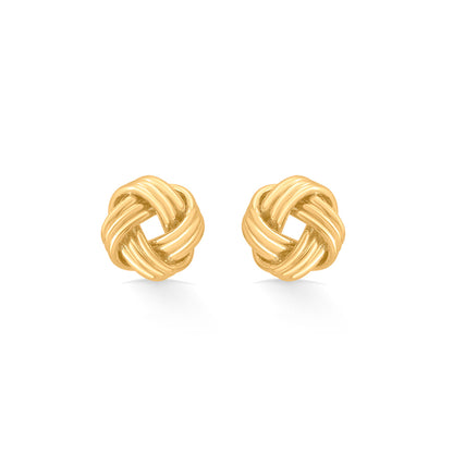 Whispers Knot Stud Gold Earring