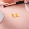 Whispers Knot Stud Gold Earring