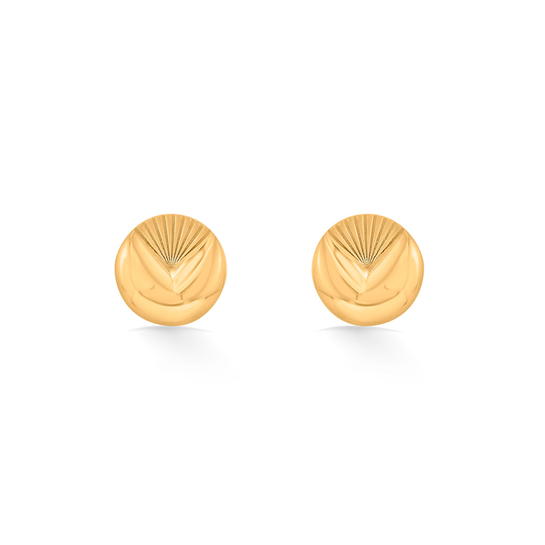 pure form stud gold earring