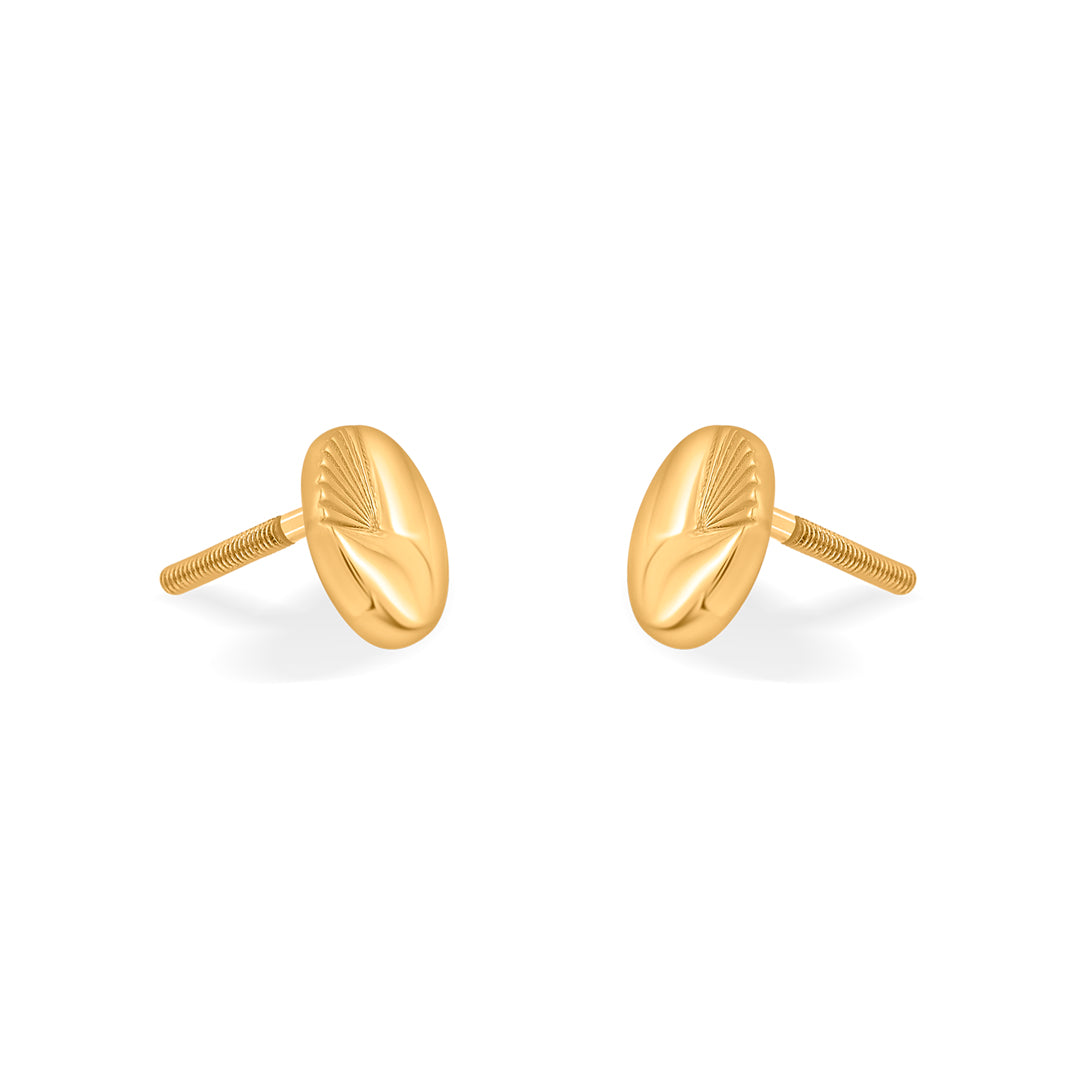pure form stud gold earring