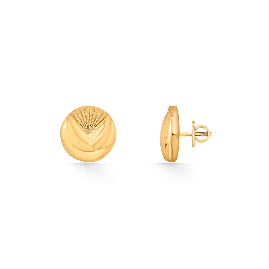 pure form stud gold earring