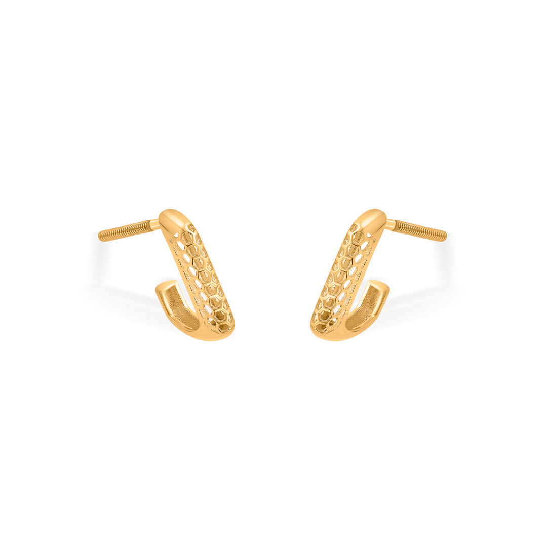 horizon arc hoops & huggies gold earring