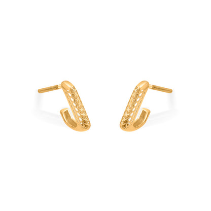 Horizon Arc Hoops & Huggies Gold Earring