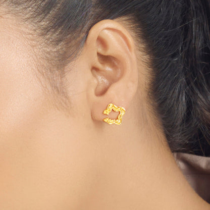 Ripple Stars Stud Gold Earring
