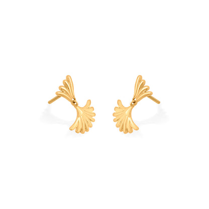Sunray Bloom Drops & Dangler Gold Earring