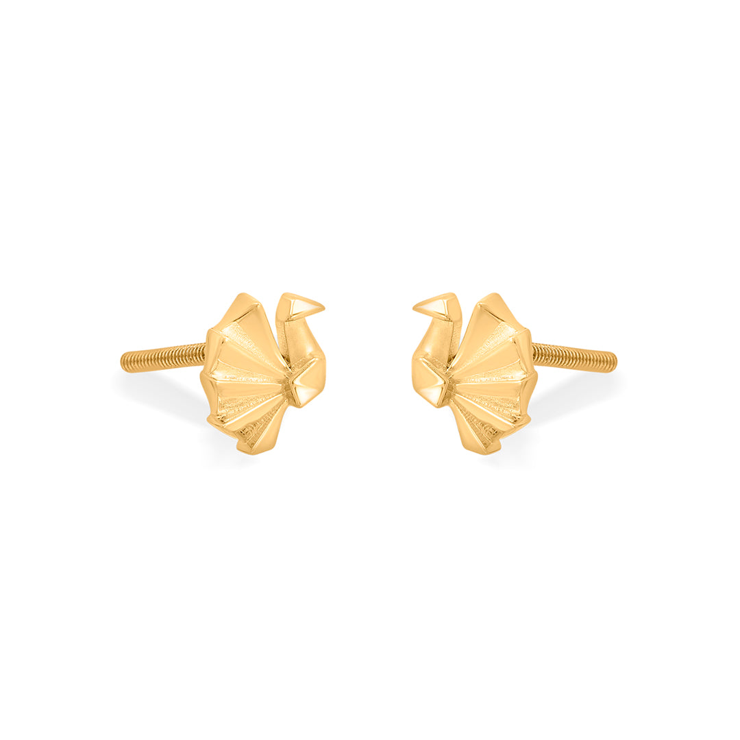 petal harmony stud gold earring