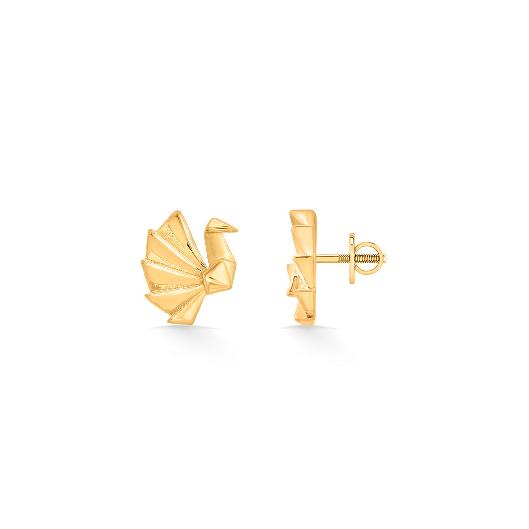 petal harmony stud gold earring