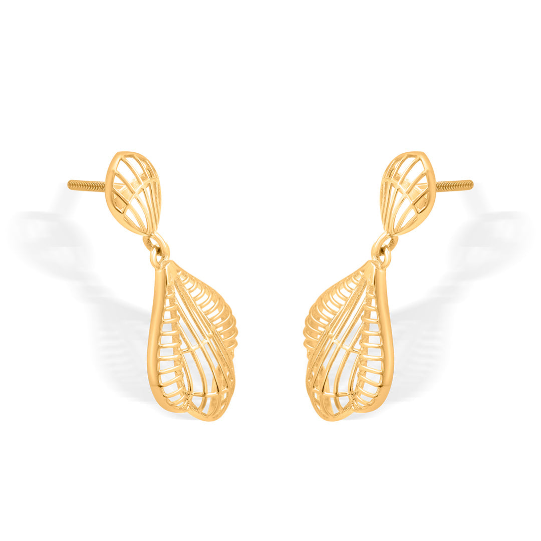 geo filigree hoop & huggie gold earring