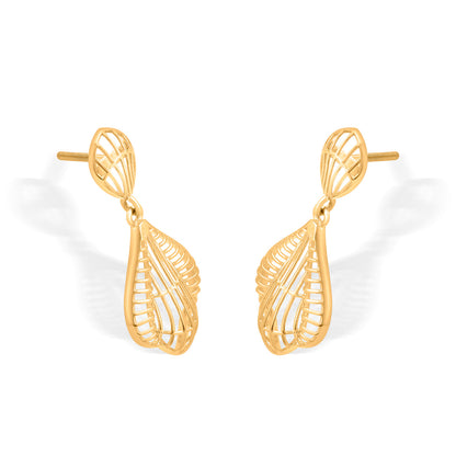 Geo Filigree Hoop & Huggie Gold Earring