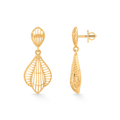 Geo Filigree Hoop & Huggie Gold Earring