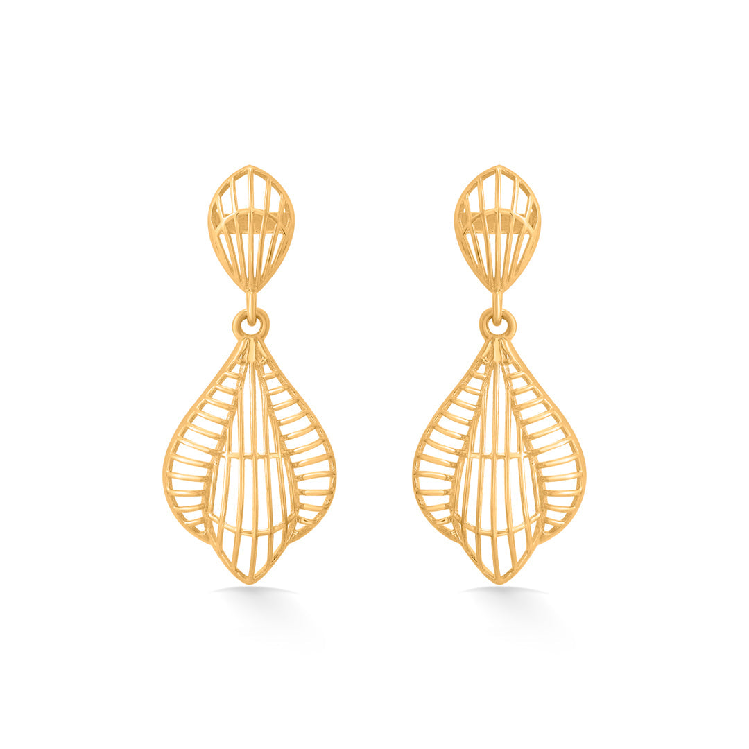 geo filigree hoop & huggie gold earring