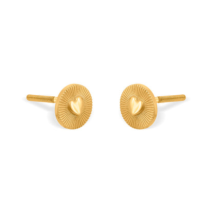 Circle of Love Stud Gold Earring