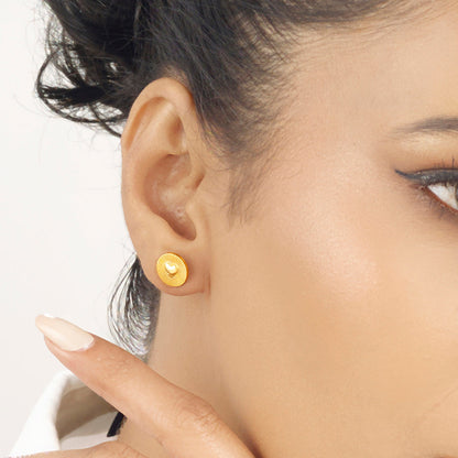Circle of Love Stud Gold Earring