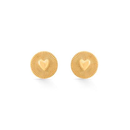 Circle of Love Stud Gold Earring