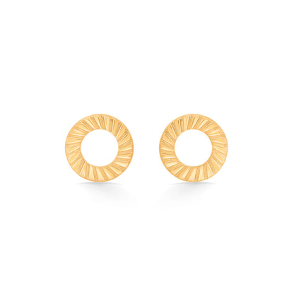Lustre Circle Stud Gold Earring
